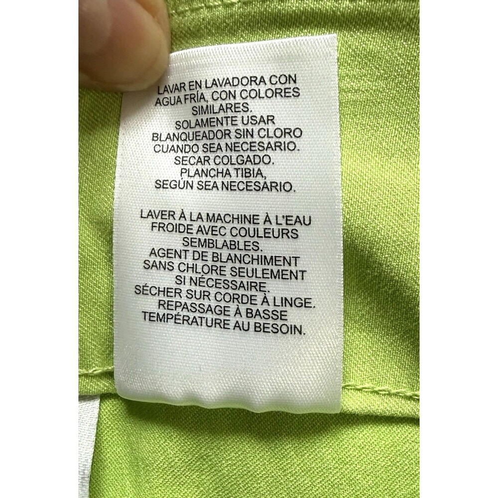Alfred Dunner Womens Pull On Allure Capri Pants NWT SIZE 10P Short Lime Green - Picture 3 of 9
